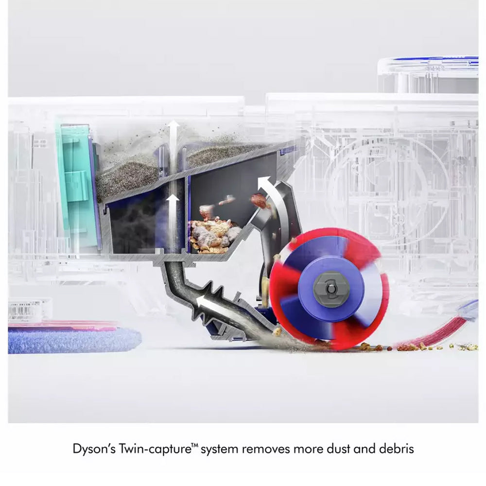 Dyson R2 Nurovi Wash+Dry Robot Vacuum Cleaner and Mop with Self Empty Station - Silver/Vinca Blue