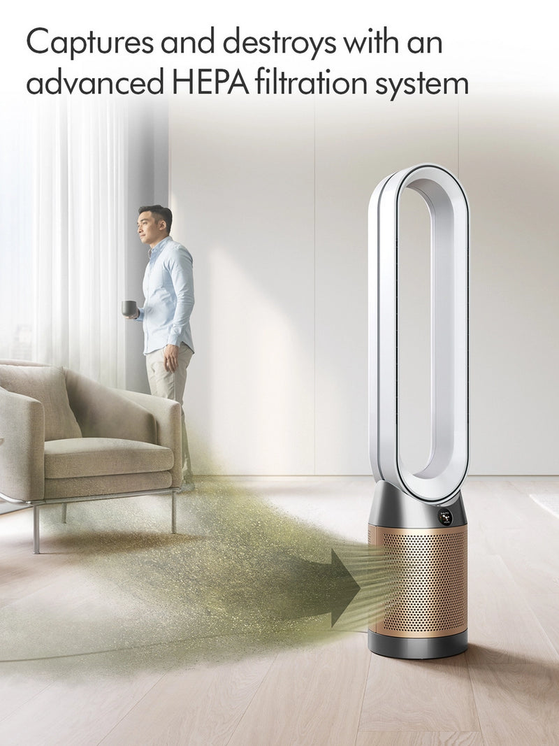 Dyson TP09 Hepa Cool Formaldehyde Air Purifier with 360 Glass Hepa+Carbon Filter White TP09KIT
