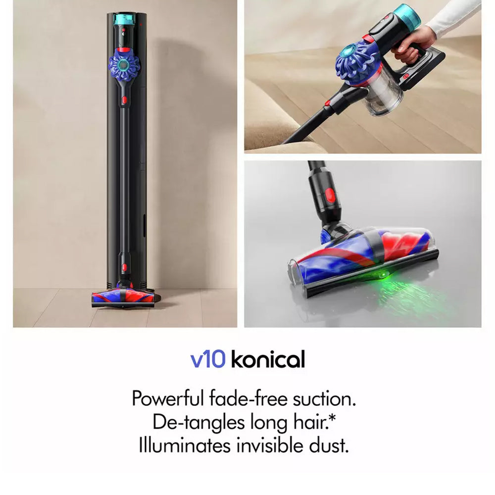 Dyson V10 Konical + Auto-empty Dok Cordless Vacuum Cleaner - Black/Copper