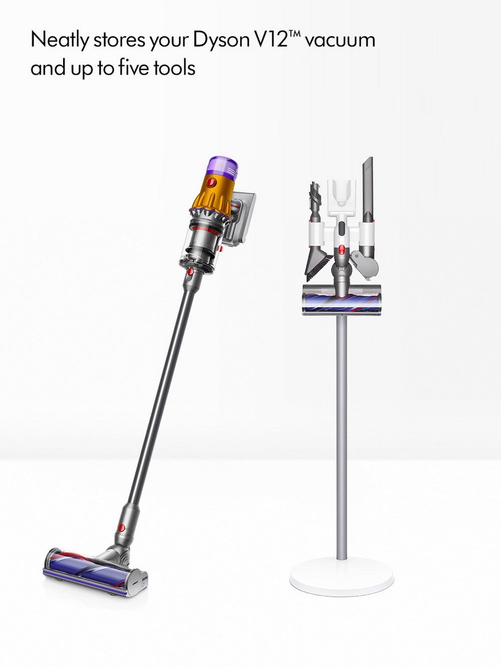Dyson V12 Floor Dok Vacuum Cleaner Dock White Silver V12FL00RDOKMUL