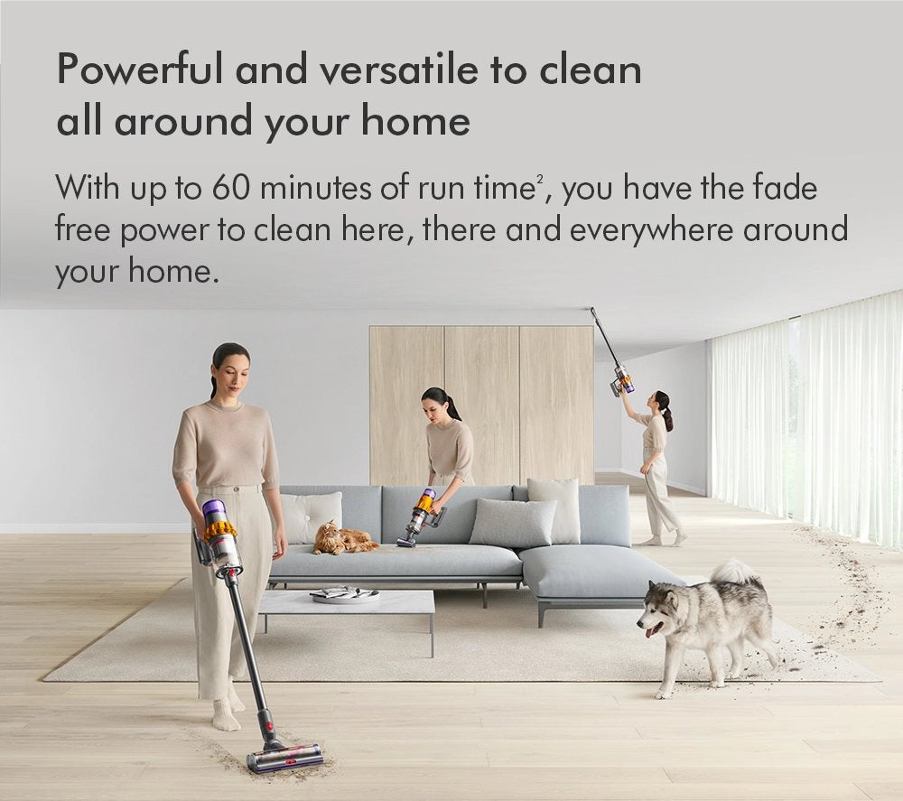 Dyson V15 Detect Total Clean Cordless Vacuum Cleaner Up To 60 Minutes Run Time Black V15TOTALCLEAN23 - CLEARANCE
