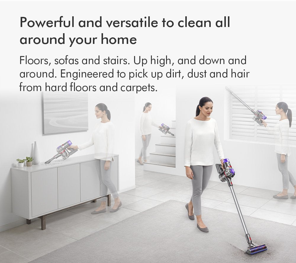 Dyson V8 Advanced Cordless Stick Vacuum Cleaner Up To 40 Minutes Run Time Silver - Clearance