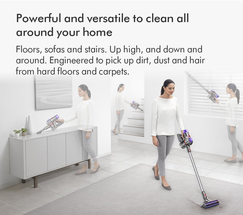 Dyson V8 Advanced Cordless Stick Vacuum Cleaner Up To 40 Minutes Run Time Silver - Clearance