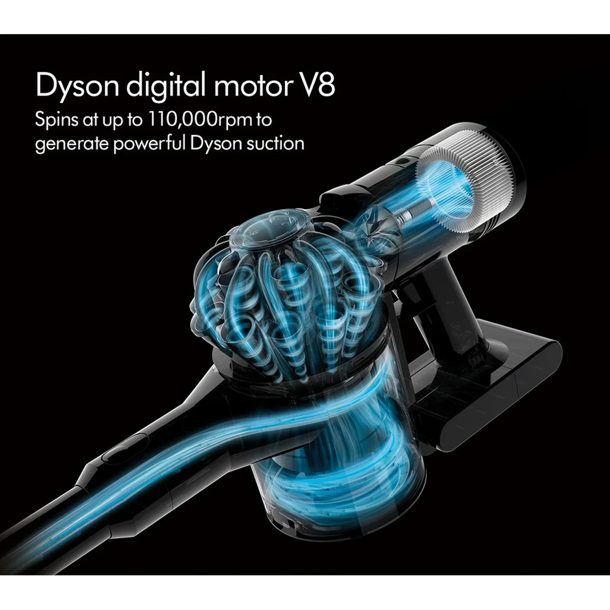 Dyson V8 Total Clean Cordless Stick Vacuum Cleaner up to 40 Minutes Run Time - Nickel & Black