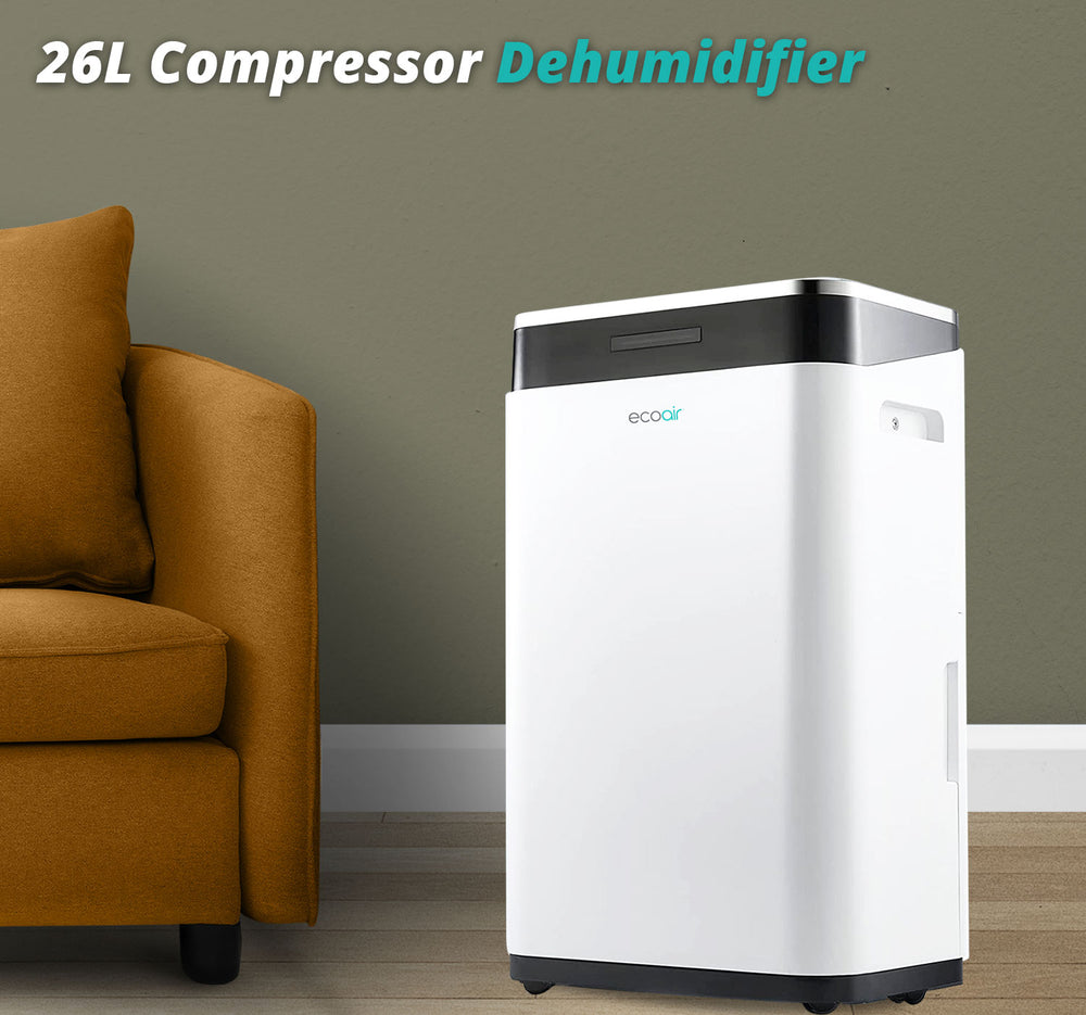 EcoAir DC26 Compressor Dehumidifier with Carbon Filter White