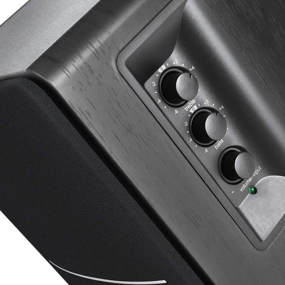 Edifier R1280DBS Active 2.0 BT Bookshelf Speakers Pair with Sub Out - Black Black