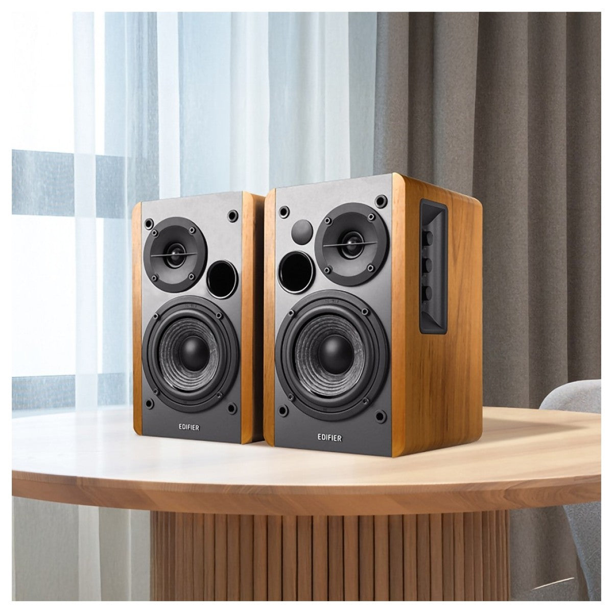 Edifier R1280T Active Bookshelf Speakers Pair - Wood