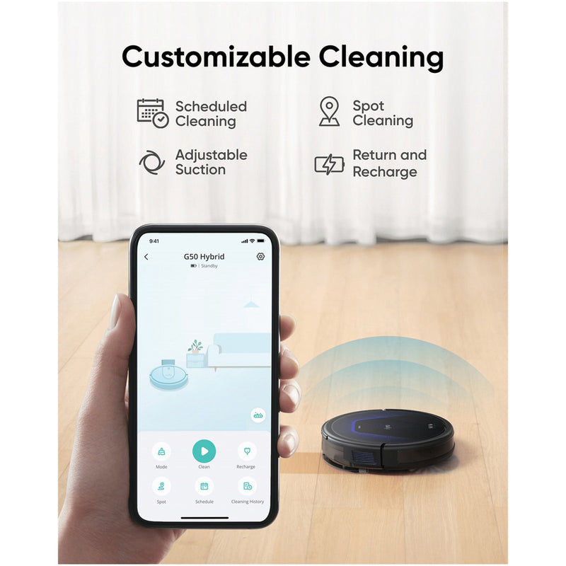 Eufy G50 Hybrid T2212V11 Robotic Vacuum and Mop With Auto-Detangle Brush - Clearance