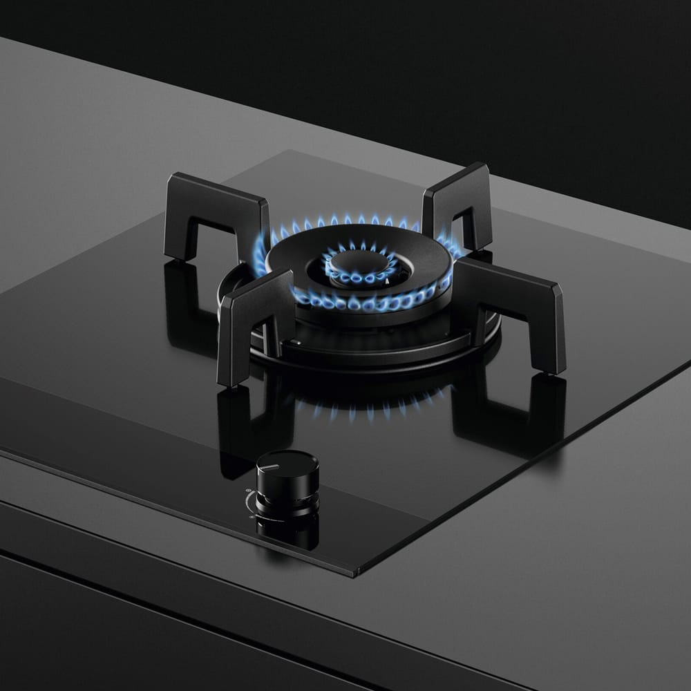 Fisher and Paykel CG451DNGGB4 Series 9 45cm 1 Burner Gas Hob Black