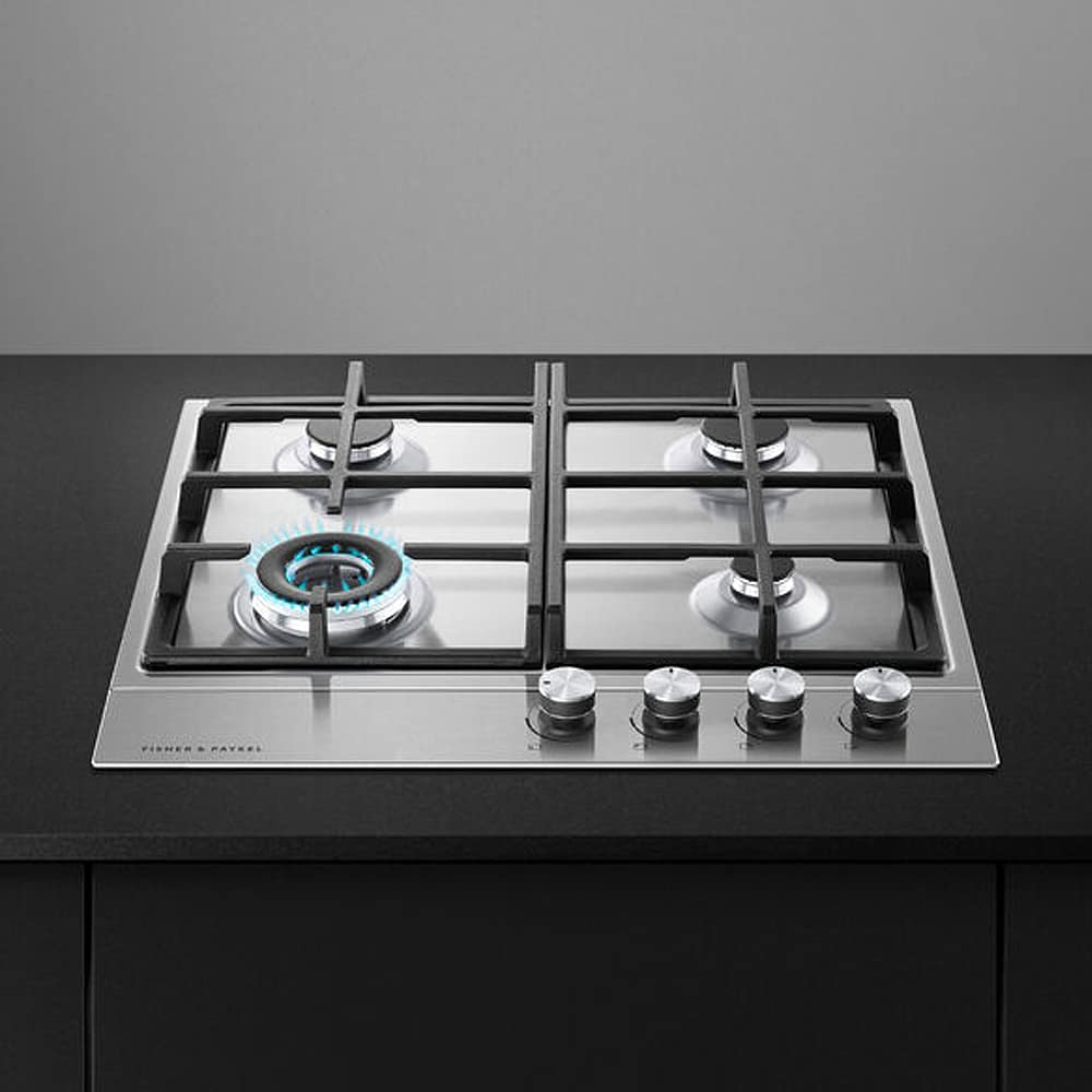 Fisher and Paykel CG604DLPX1 Fisher & Paykel CG604DLPX1 60cm 4 Burner Gas Hob - Stainless Steel