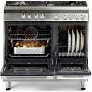 Fisher and Paykel OR90L7DBGFX1 Series 7 Contemporary Dual Fuel Range Cooker With Gas Hob Stainless Steel
