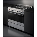 Fisher and Paykel OR90L7DBGFX1 Series 7 Contemporary Dual Fuel Range Cooker With Gas Hob Stainless Steel
