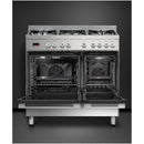 Fisher and Paykel OR90L7DBGFX1 Series 7 Contemporary Dual Fuel Range Cooker With Gas Hob Stainless Steel