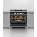 Fisher and Paykel OR90SCG4B1 Series 7 Classic Dual Fuel Range Cooker With Single Oven Black