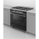 Fisher and Paykel OR90SCG4B1 Series 7 Classic Dual Fuel Range Cooker With Single Oven Black