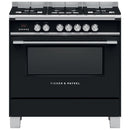 Fisher and Paykel OR90SCG4B1 Series 7 Classic Dual Fuel Range Cooker With Single Oven Black