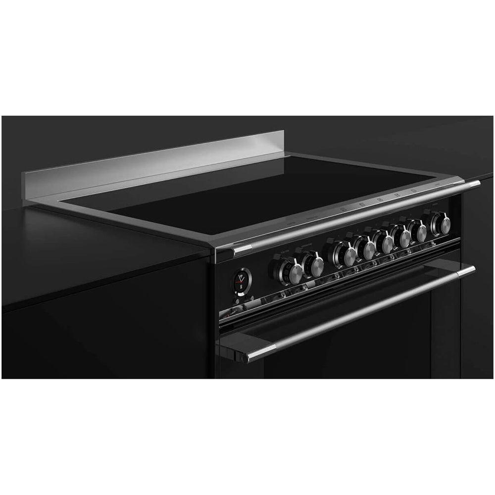 Fisher and Paykel OR90SCI6B1 Series 9 Classic Single Oven Induction Range Cooker With Pyrolytic Cleaning Black