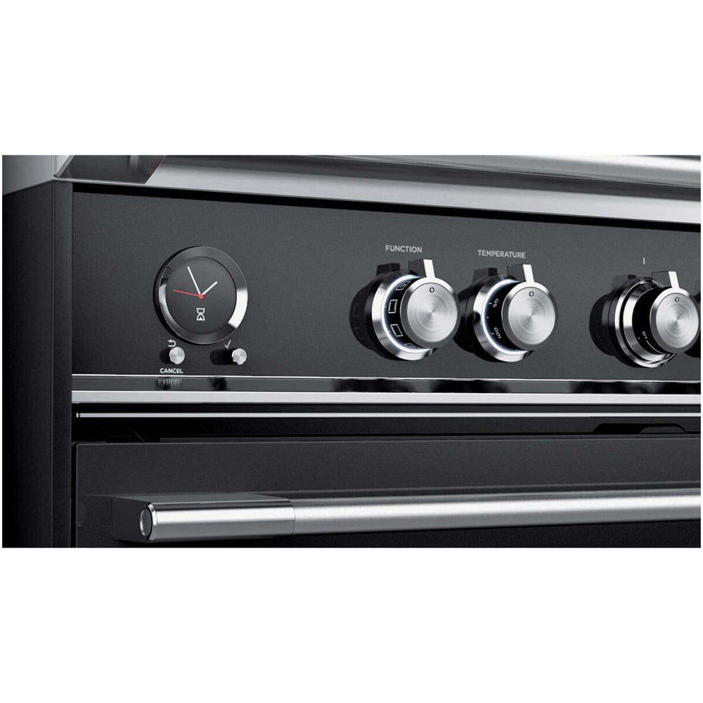 Fisher and Paykel OR90SCI6B1 Series 9 Classic Single Oven Induction Range Cooker With Pyrolytic Cleaning Black