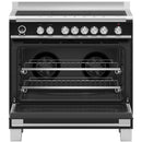 Fisher and Paykel OR90SCI6B1 Series 9 Classic Single Oven Induction Range Cooker With Pyrolytic Cleaning Black