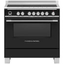 Fisher and Paykel OR90SCI6B1 Series 9 Classic Single Oven Induction Range Cooker With Pyrolytic Cleaning Black