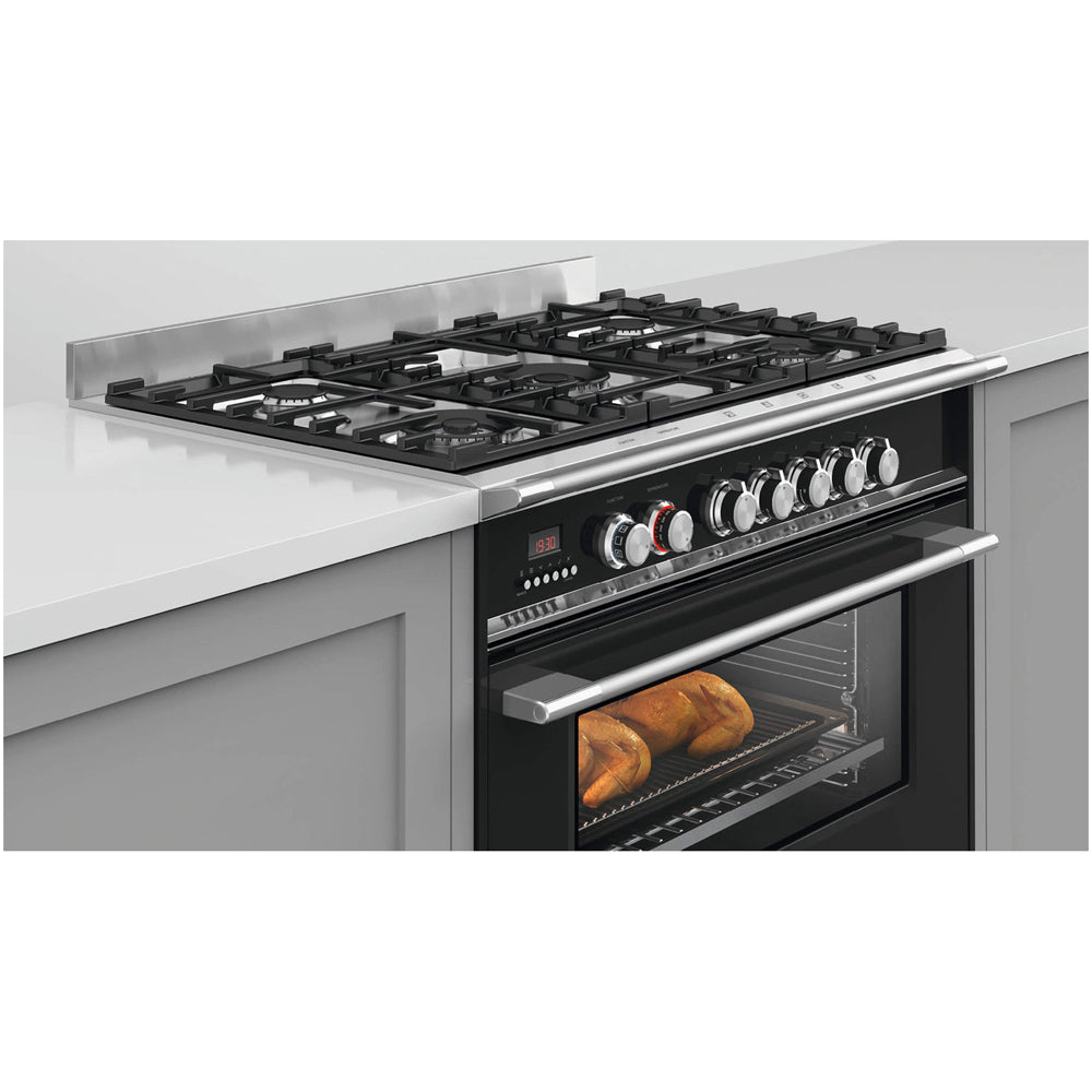 Fisher and Paykel OR90SDG4X1 Series 7 Contemporary Dual Fuel Range Cooker With Gas Hob Stainless Steel
