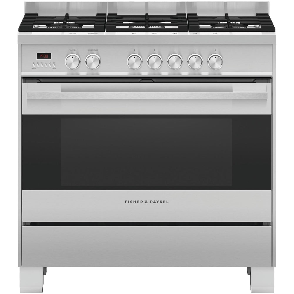 Fisher and Paykel OR90SDG4X1 Series 7 Contemporary Dual Fuel Range Cooker With Gas Hob Stainless Steel