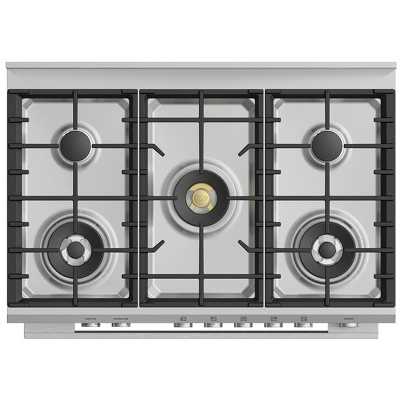 Fisher and Paykel OR90SDG6X1 Series 9 Dual Fuel Range Cooker with Gas Hob and Pyrolytic Cleaning Stainless Steel