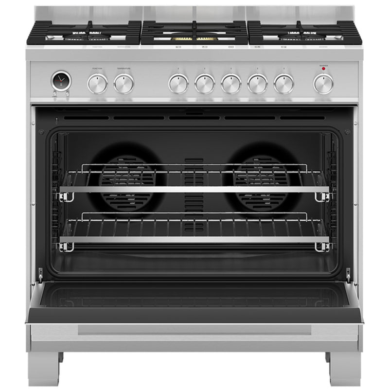Fisher and Paykel OR90SDG6X1 Series 9 Dual Fuel Range Cooker with Gas Hob and Pyrolytic Cleaning Stainless Steel