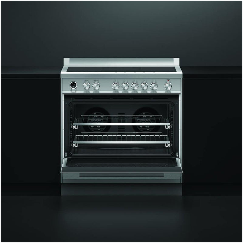 Fisher and Paykel OR90SDI6X1 Series 9 Classic Single Oven Induction Range Cooker With Pyrolytic Cleaning Stainless Steel