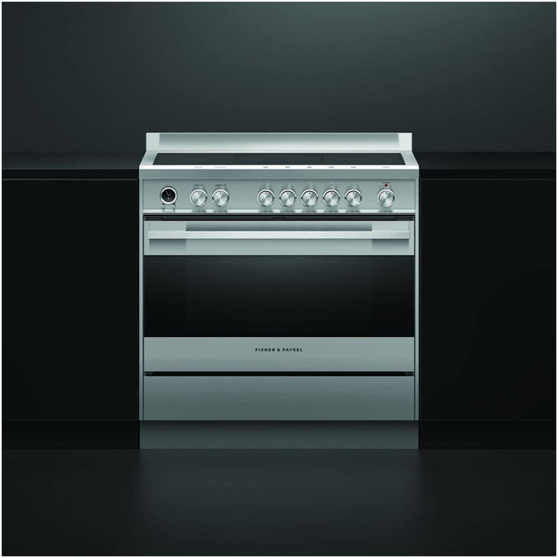 Fisher and Paykel OR90SDI6X1 Series 9 Classic Single Oven Induction Range Cooker With Pyrolytic Cleaning Stainless Steel
