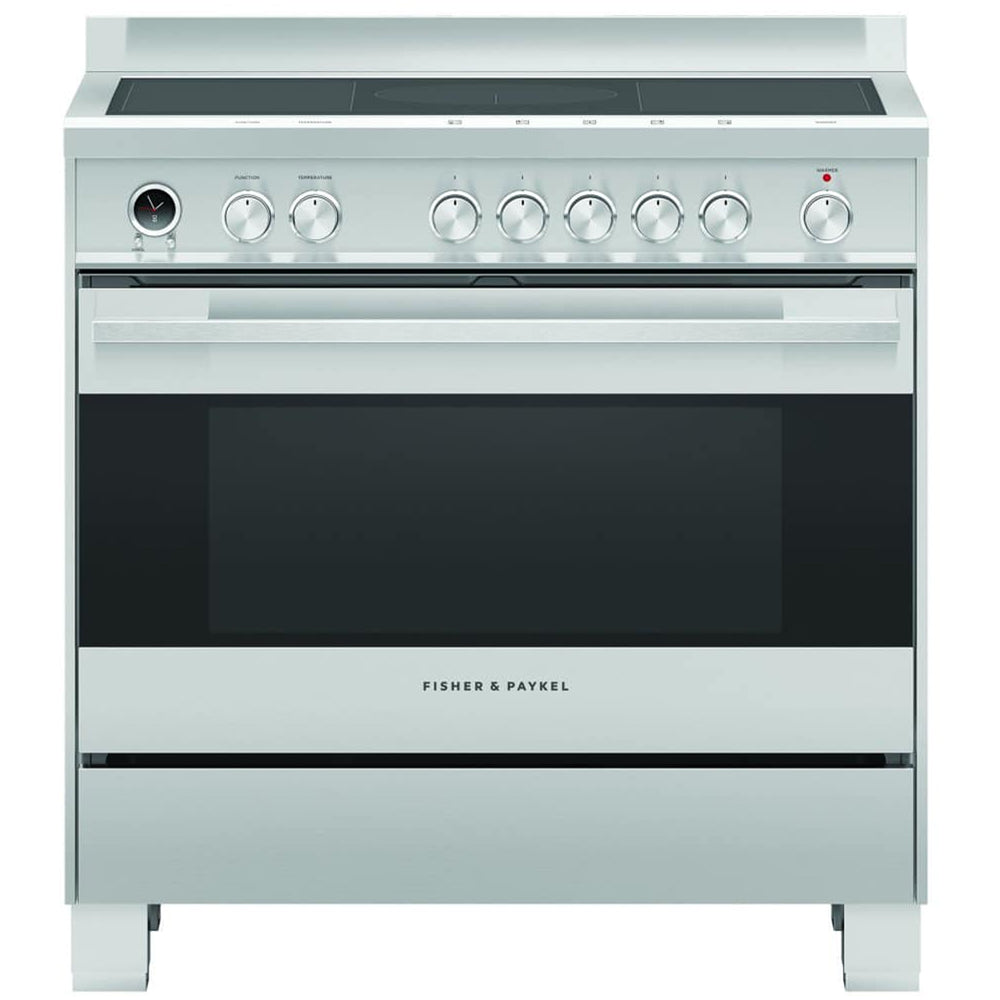 Fisher and Paykel OR90SDI6X1 Series 9 Classic Single Oven Induction Range Cooker With Pyrolytic Cleaning Stainless Steel