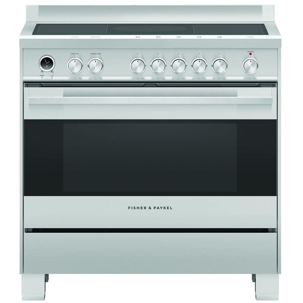 Fisher and Paykel OR90SDI6X1 Series 9 Classic Single Oven Induction Range Cooker With Pyrolytic Cleaning Stainless Steel