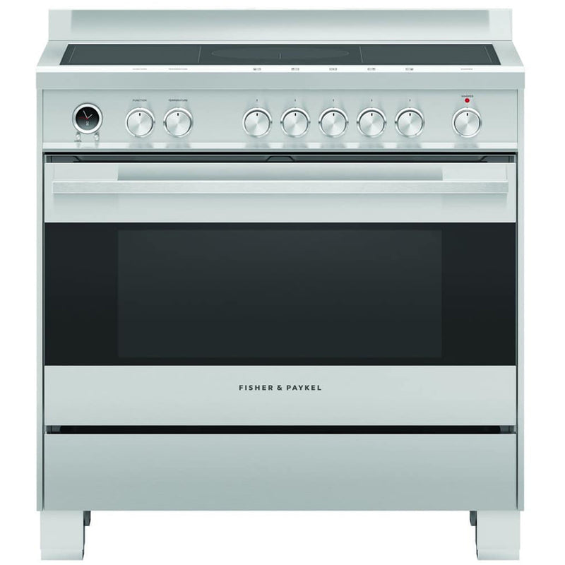 Fisher and Paykel OR90SDI6X1 Series 9 Classic Single Oven Induction Range Cooker With Pyrolytic Cleaning Stainless Steel