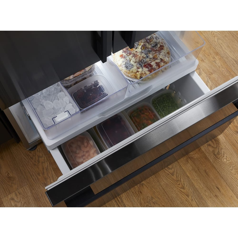 Fisher And Paykel RF540ADUB7 Series 7 Freestanding Plumbed-In American Fridge Freezer Black Steel
