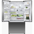 Fisher And Paykel RF540ANUB6 Series 7 Freestanding Plumbed-In American Fridge Freezer Stainless Steel Black Steel