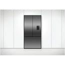Fisher And Paykel RF540ANUB6 Series 7 Freestanding Plumbed-In American Fridge Freezer Stainless Steel Black Steel