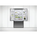 Fisher And Paykel RF540ANUB6 Series 7 Freestanding Plumbed-In American Fridge Freezer Stainless Steel Black Steel