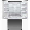 Fisher And Paykel RF540ANUB6 Series 7 Freestanding Plumbed-In American Fridge Freezer Stainless Steel Black Steel