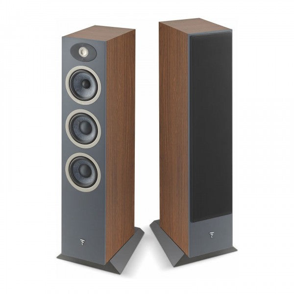Focal Theva N2 Compact Floor Standing Speakers Pairs Dark Wood Dark Wood