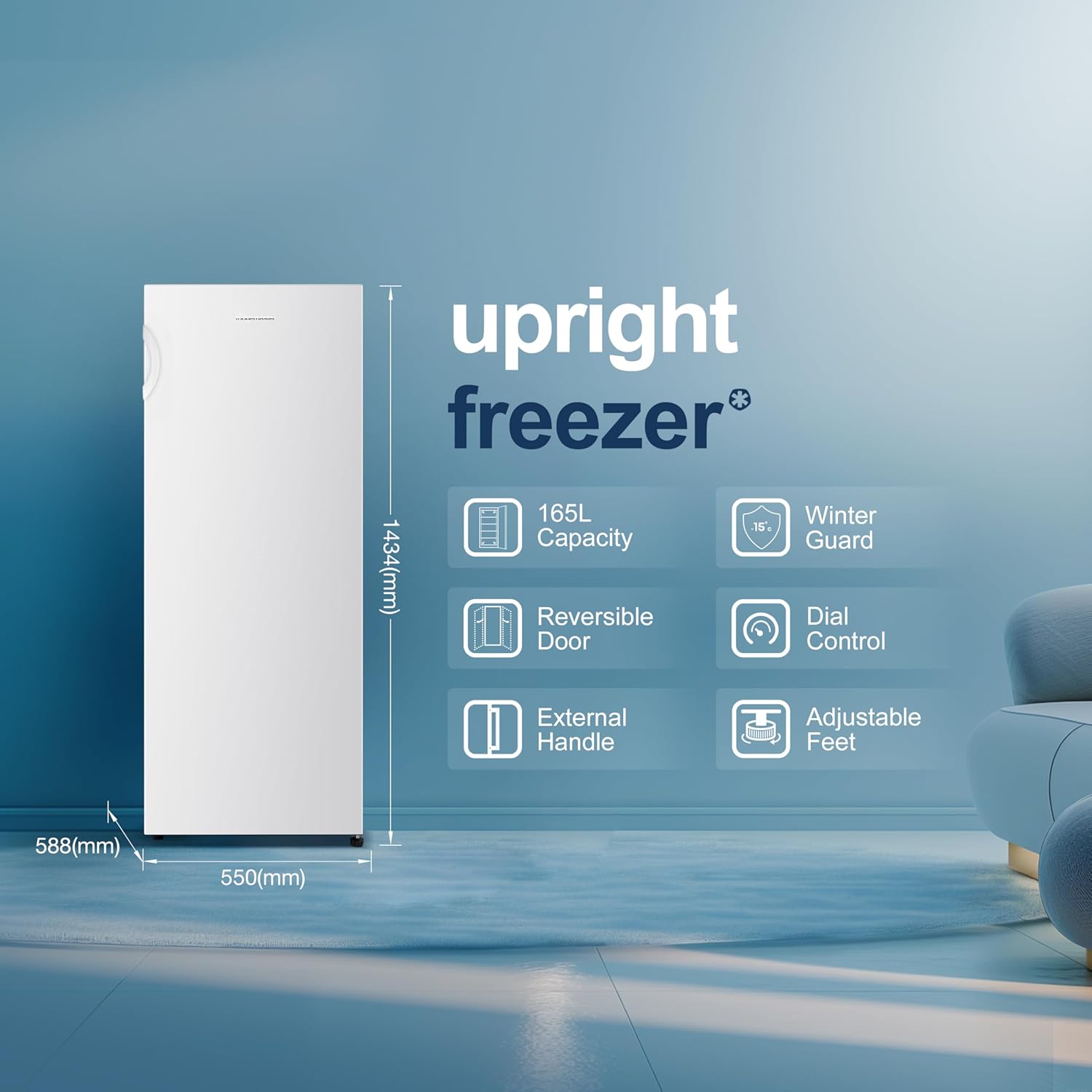 Fridgemaster MTZ55153E Tall Freezer White