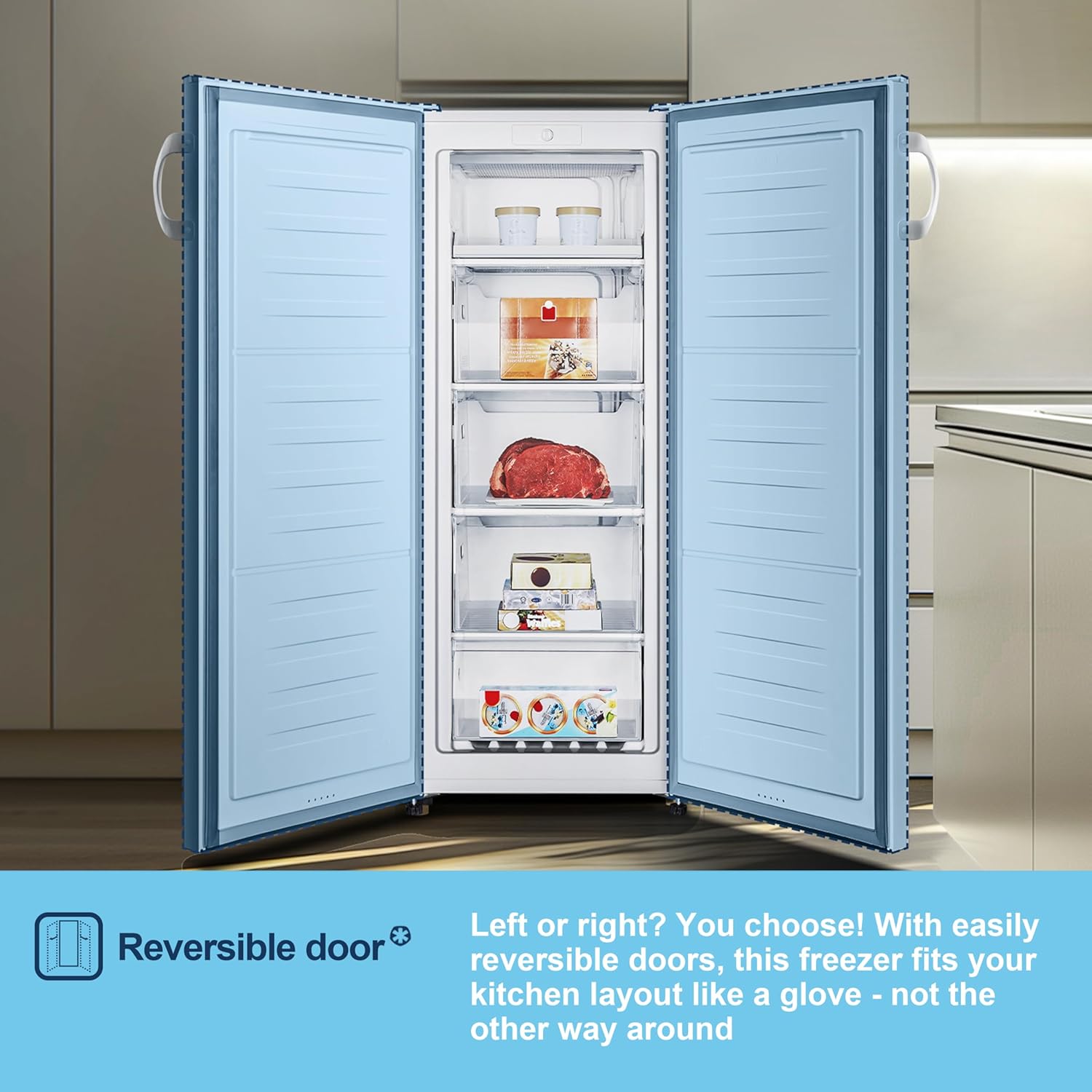 Fridgemaster MTZ55153E Tall Freezer White