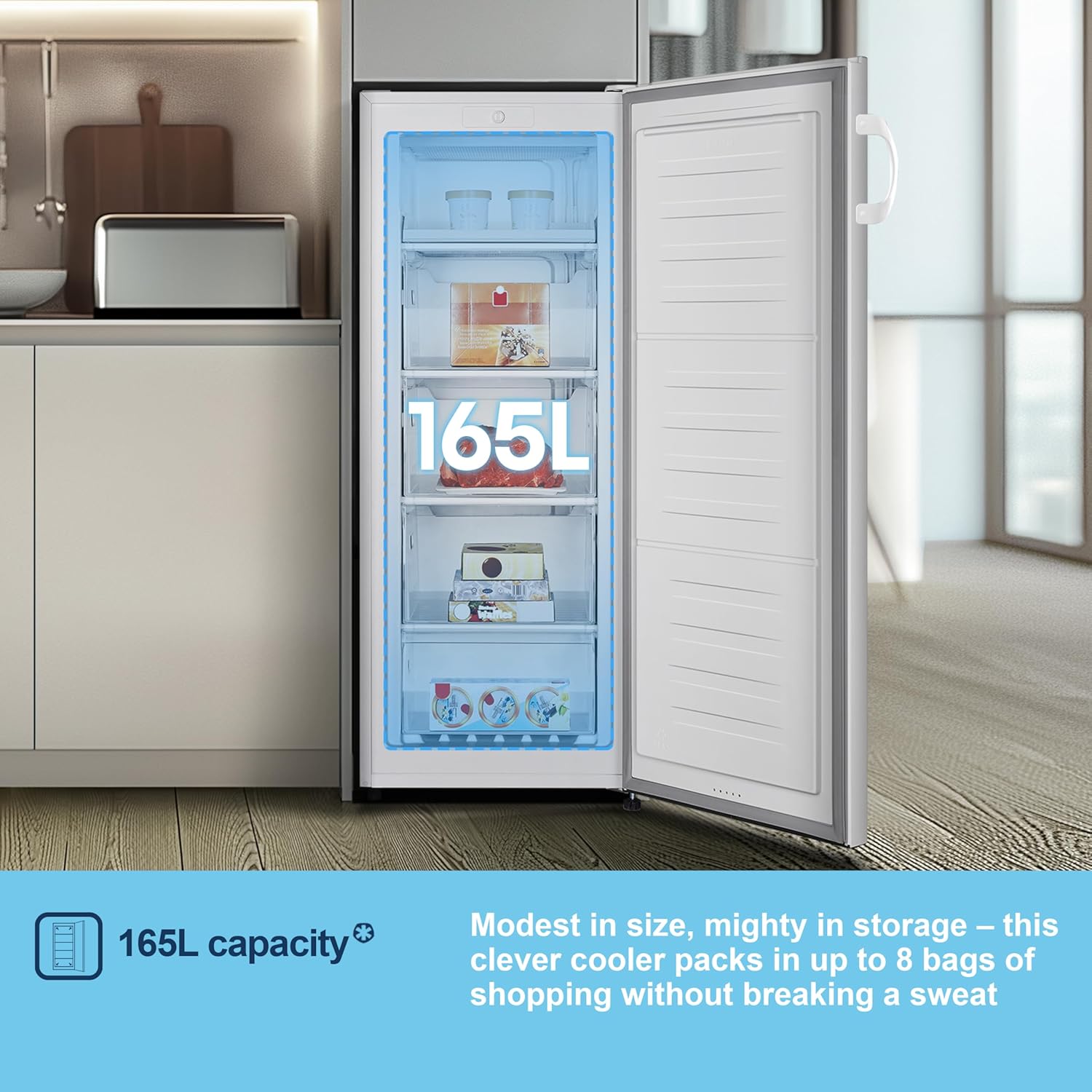 Fridgemaster MTZ55153E Tall Freezer White