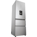 Haier 3D 60 Series 5 HTW5618EWMG Wifi Connected Total No Frost Freestanding Fridge Freezer - Stainless Steel - E Rated Silver