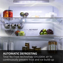 Haier 3D 60 Series 5 HTW5618EWMG Wifi Connected Total No Frost Freestanding Fridge Freezer - Stainless Steel - E Rated Silver
