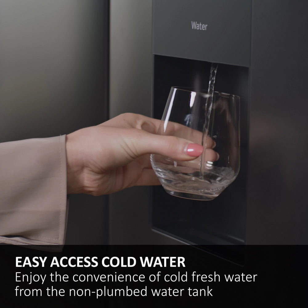 Haier 3D 60 Series 5 HTW5618EWMG Wifi Connected Total No Frost Freestanding Fridge Freezer - Stainless Steel - E Rated Silver