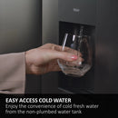 Haier 3D 60 Series 5 HTW5618EWMG Wifi Connected Total No Frost Freestanding Fridge Freezer - Stainless Steel - E Rated Silver