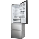 Haier 3D 60 Series 5 HTW5618EWMG Wifi Connected Total No Frost Freestanding Fridge Freezer - Stainless Steel - E Rated