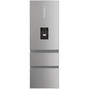 Haier 3D 60 Series 5 HTW5618EWMG Wifi Connected Total No Frost Freestanding Fridge Freezer - Stainless Steel - E Rated
