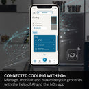 Haier 3D 60 Series 5 HTW5618EWMG Wifi Connected Total No Frost Freestanding Fridge Freezer - Stainless Steel - E Rated