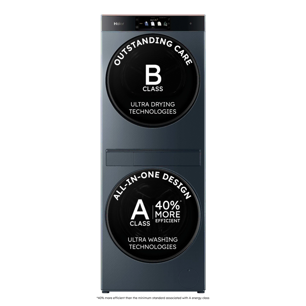 Haier Couture CLC108-GNU1-UK WiFi Connected 10Kg/8Kg 1400 Spin Heat Pump Washer Dryer with - Graphite Graphite